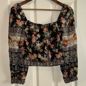 Alice + Olivia cropped long sleeve top